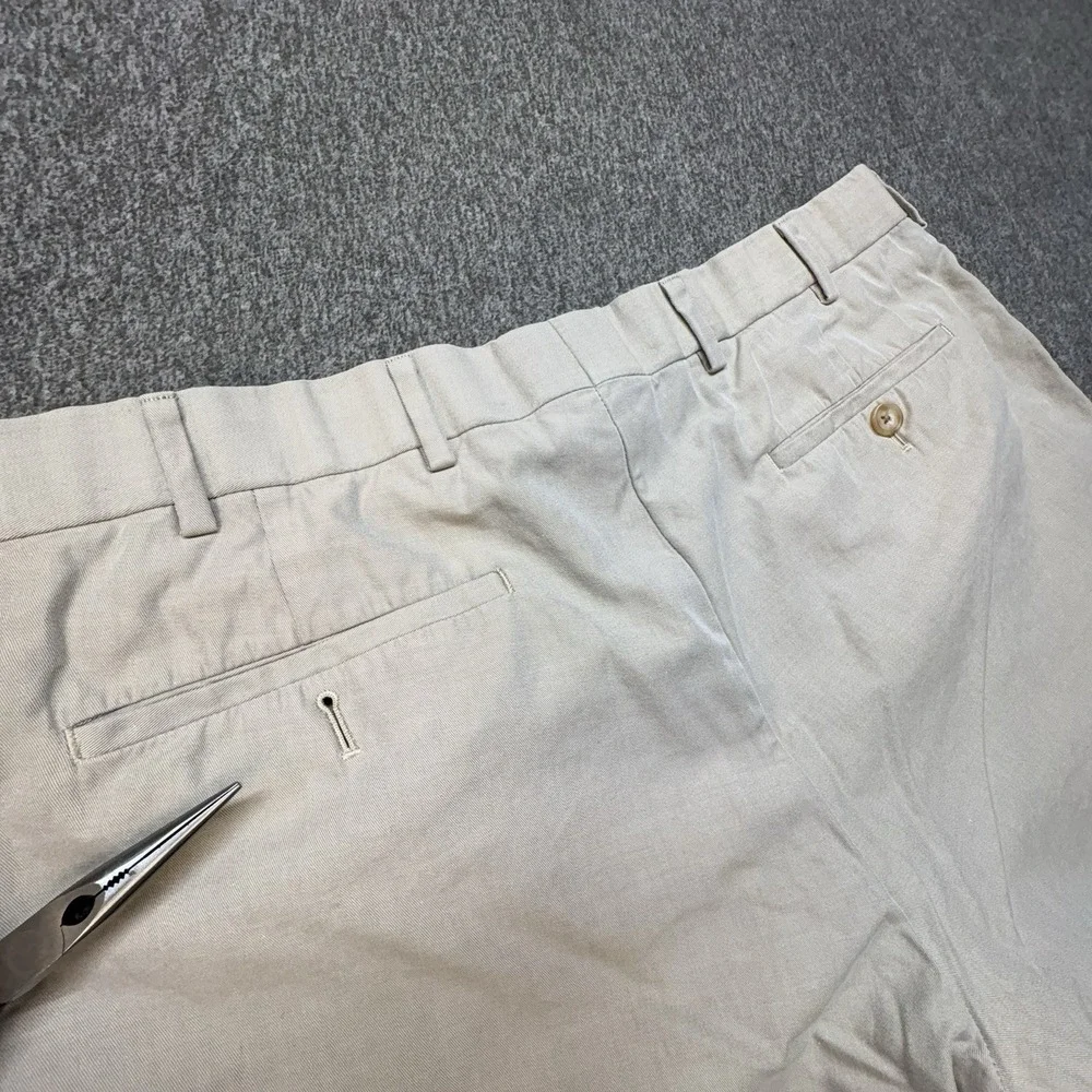 Brooks Brothers 1818 Fitzgerald Linen Blend Pants Mens‎ 35X27 Tessuti di Sondrio